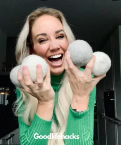 Goodlifehacks Originele XL 6 Stuks Drogerballen - Wasbollen - Wasverzachter - Zero Waste Dryerballs - Duurzaam - Herbruikbare Droogballen - Wit & Grijs - Energie Besparen -Schoonmaakmiddelen 1000x1200 1