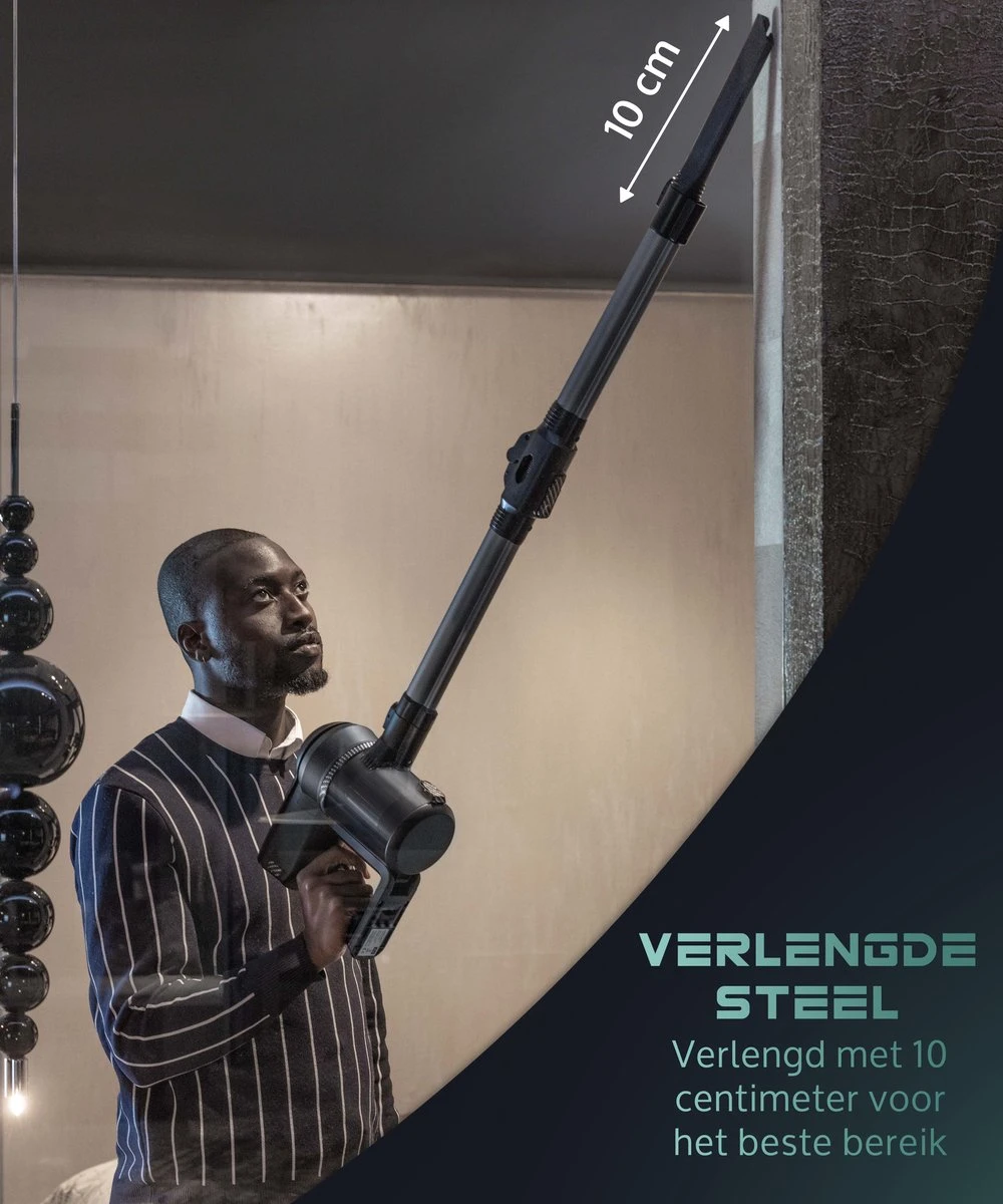 JAP Cyclone C3 - 4in1 Steelstofzuiger - Met Dweilfunctie - Anti-allergie - Snoerloos - Stofzuiger Zonder Zak - Verwisselbare Accu 3 JAP Cyclone C3 - 4in1 Steelstofzuiger - Met Dweilfunctie - Anti-allergie - Snoerloos - Stofzuiger Zonder Zak - Verwisselbare Accu - Afbeelding 3