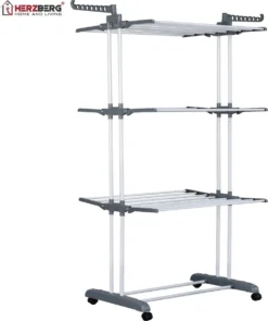 Herzberg HG-8034GRY Droogrek - Inclusief Wielen - Grijs -Schoonmaakmiddelen 1006x1200 1
