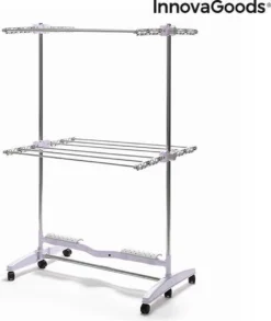 Opvouwbaar Elektrisch Droogrek Met Luchtstroom Breazy InnovaGoods (12 Stangen) 24W -Schoonmaakmiddelen 1013x1200 1