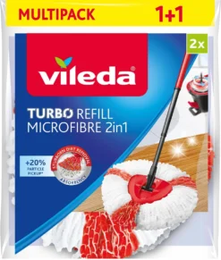 Vileda TURBO 2in1 - Vervanging - Microvezel - Bipack 19 Vileda TURBO 2in1 - Vervanging - Microvezel - Bipack -Schoonmaakmiddelen 1020x1200