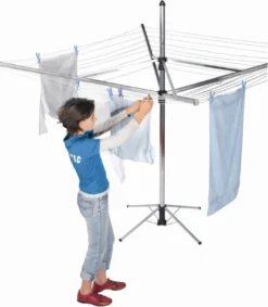 Brabantia Lift-O-Matic Droogmolen Met Grondanker En Beschermhoes - 60 M - Metallic Grey -Schoonmaakmiddelen 1048x1200 2