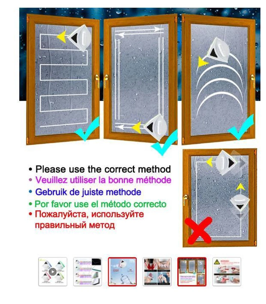 Merkloos Magnetische Raamwisser - Ruitenreiniger - Dubbel Glas - Rood - 5-24 Mm Glas 4 Merkloos Magnetische Raamwisser - Ruitenreiniger - Dubbel Glas - Rood - 5-24 Mm Glas - Afbeelding 4