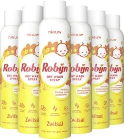 Schoonmaakmiddelen 5 Robijn Zwitsal Dry Wash Spray - 6 X 200 Ml - Voordeelverpakking