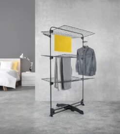 Tomado Metaltex - Storm Onyx Mat Zwart - Droogtoren - 34 Meter Drooglengte - 5 Jaar Garantie -Schoonmaakmiddelen 1079x1200 2