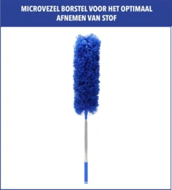 Telescopische Plumeau – Uitschuifbaar – Microvezel – Set Van 3 Opzetstukken – Stoffer – Ragebol -Schoonmaakmiddelen 1085x1200 3