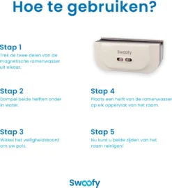 Swoofy® Magnetische Ramenwasser – Dubbelglas - Raamwasser – 3-35mm – Wit -Schoonmaakmiddelen 1097x1200 1