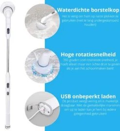 Elektrische Scrubber - Veelzijdige Schrobborstel - Elektrische Schoonmaakborstel - Binnen En Buiten Schoonmaken -Schoonmaakmiddelen 1099x1200 3