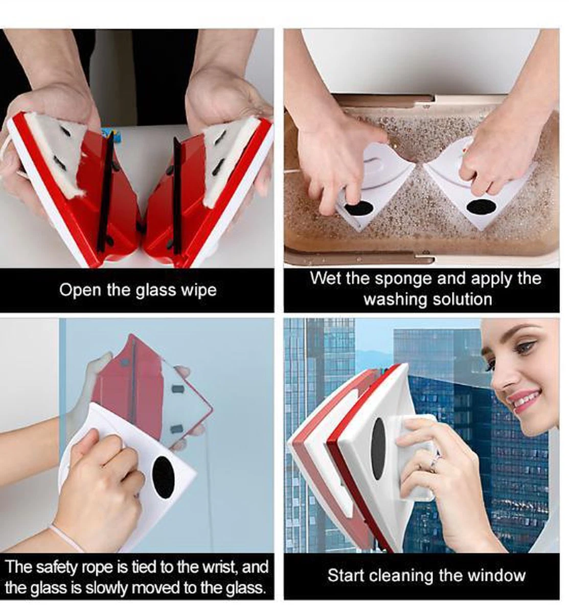 Merkloos Magnetische Raamwisser - Ruitenreiniger - Dubbel Glas - Rood - 5-24 Mm Glas 6 Merkloos Magnetische Raamwisser - Ruitenreiniger - Dubbel Glas - Rood - 5-24 Mm Glas - Afbeelding 6