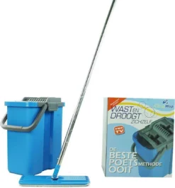 Handy Mop - Dweilsysteem - Vloerwisser - Emmer Met Wringer - Blauw -Schoonmaakmiddelen 1119x1200 5
