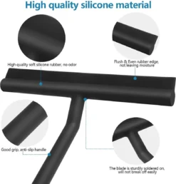 BOTC Douchewisser - Raamwisser - Silicone - 21cm X 16cm - Badkamer Accessoires -Zwart -Schoonmaakmiddelen 1147x1200 10