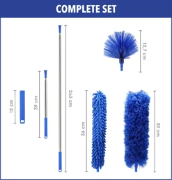 Telescopische Plumeau – Uitschuifbaar – Microvezel – Set Van 3 Opzetstukken – Stoffer – Ragebol -Schoonmaakmiddelen 1147x1200 9