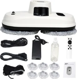 Merkloos Calodi® Robot Ramenwasser - Robot Ruitenreiniger - Ramenwasser Robot - Ramenwisser - Elektrische Glazenwasser - Incl. Afstandsbediening - Wit -Schoonmaakmiddelen 1167x1200 4