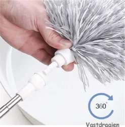 Fain® Plumeau Met Telescoopsteel – Grijs – 80 Tot 240 Cm - Uitschuifbaar – Wasbaar - Flexibel 360° Draaibaar – Duster - Microvezel Ragebol -Schoonmaakmiddelen 1181x1200 8