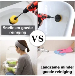 ESSIBLE Schrobborstel - Polypropyleen - Borstel Boormachine - Schrobborstel - Schuurborstel - Automatische Reiniging - 3 Delige Borstelset Voor Boormachine -Schoonmaakmiddelen 1185x1200 7