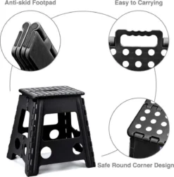 Buxibo - Kruk - Krukje - Keukentrap - Keukentrapje - Opvouwbaar Trapje - Keuken/Badkamer/Schuur Trapje - 29 X 24 X 40cm -Schoonmaakmiddelen 1187x1200 5