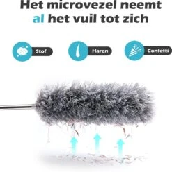 JUST23 Plumeau Uitschuifbaar Met Telescoopsteel – 60 Tot 140 Cm – Ragebol – Stoffer – Duster – Grijs – Incl. Microfiber Doek 15 JUST23 Plumeau Uitschuifbaar Met Telescoopsteel – 60 Tot 140 Cm – Ragebol – Stoffer – Duster – Grijs – Incl. Microfiber Doek -Schoonmaakmiddelen 1194x1200 9