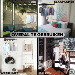 W&Z Droogrek Zonder Boren Inklapbaar Universeel Wasrek - Zwart -Schoonmaakmiddelen 1196x1200 3