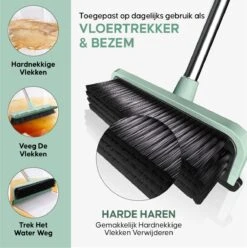 Powarkleen - Vloertrekker Met Steel & Bezem 2 In 1 - Vloerwisser Voor Badkamer Vloer - Groen 12 Powarkleen - Vloertrekker Met Steel & Bezem 2 In 1 - Vloerwisser Voor Badkamer Vloer - Groen -Schoonmaakmiddelen 1197x1200 2