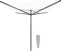 Brabantia Topspinner Droogmolen Met Grondanker - 50 M - Anthracite