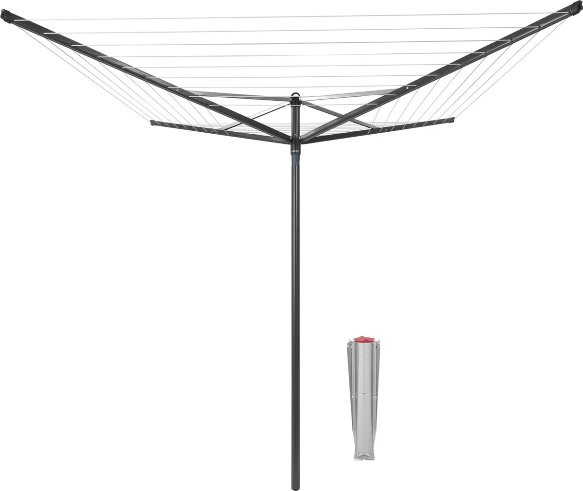 Brabantia Topspinner Droogmolen Met Grondanker - 50 M - Anthracite 1 Brabantia Topspinner Droogmolen Met Grondanker - 50 M - Anthracite
