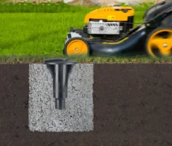 Brabantia Topspinner Droogmolen Met Bodemhuls - 40 M - Metallic Grey -Schoonmaakmiddelen 1200x1015 2