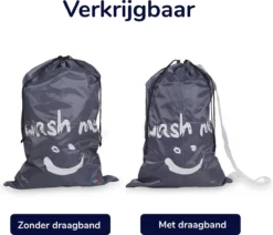 Wonair - Grote Waszak - Wash Me - Wastas - 60x90cm - Grijs - Met Trekkoord -Schoonmaakmiddelen 1200x1028
