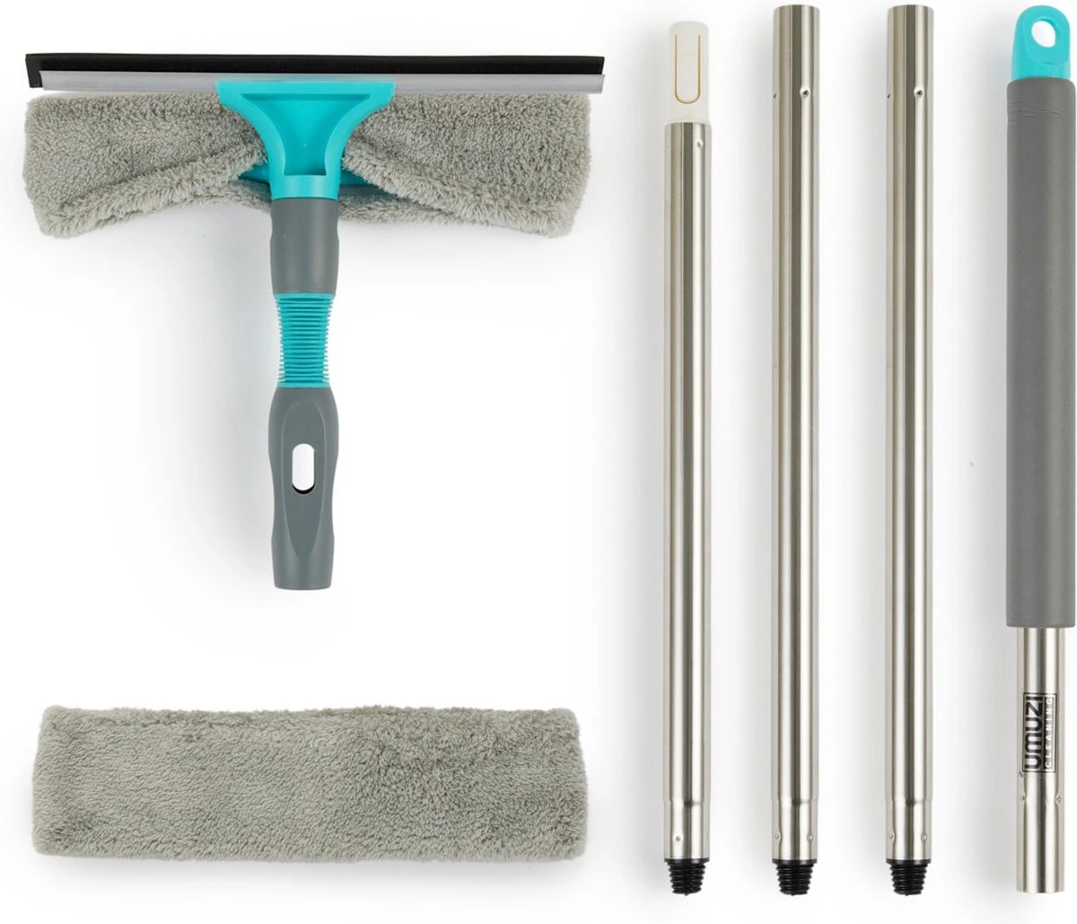 Umuzi Cleaning Raamwisser Met Telescoopsteel - Flexibele Raamreiniger, Telescopische Ruitenwisser - Uitschuifbare Ramenwisser - Multifunctioneel - 25,5 X 160 Cm 5 Umuzi Cleaning Raamwisser Met Telescoopsteel - Flexibele Raamreiniger, Telescopische Ruitenwisser - Uitschuifbare Ramenwisser - Multifunctioneel - 25,5 X 160 Cm - Afbeelding 5