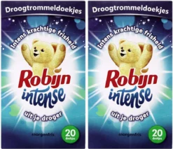 Robijn Droogtrommeldoekjes – Intense Morgenfris , 20 Doekjes - 2 Stuks