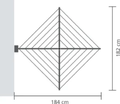 Brabantia WallFix Wanddroger - Met Beschermhoes - 24 M - Metallic Grey -Schoonmaakmiddelen 1200x1037 1