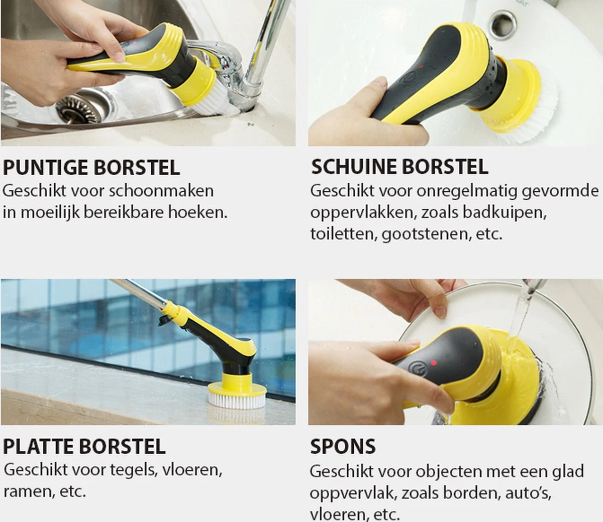 Merkloos Kibani Accu Schrobmachine 3.7V - Spin Scrubber - Elektrische Schrobber - Schrobborstel - Boenmachine - Polijstmachine - Luiwagen - Schrobber Met Steel - Poetsmachine Met 10 Opzetstukken - Multifunctionele Schrobborstel - Elektrische Dweil 6 Merkloos Kibani Accu Schrobmachine 3.7V - Spin Scrubber - Elektrische Schrobber - Schrobborstel - Boenmachine - Polijstmachine - Luiwagen - Schrobber Met Steel - Poetsmachine Met 10 Opzetstukken - Multifunctionele Schrobborstel - Elektrische Dweil - Afbeelding 6
