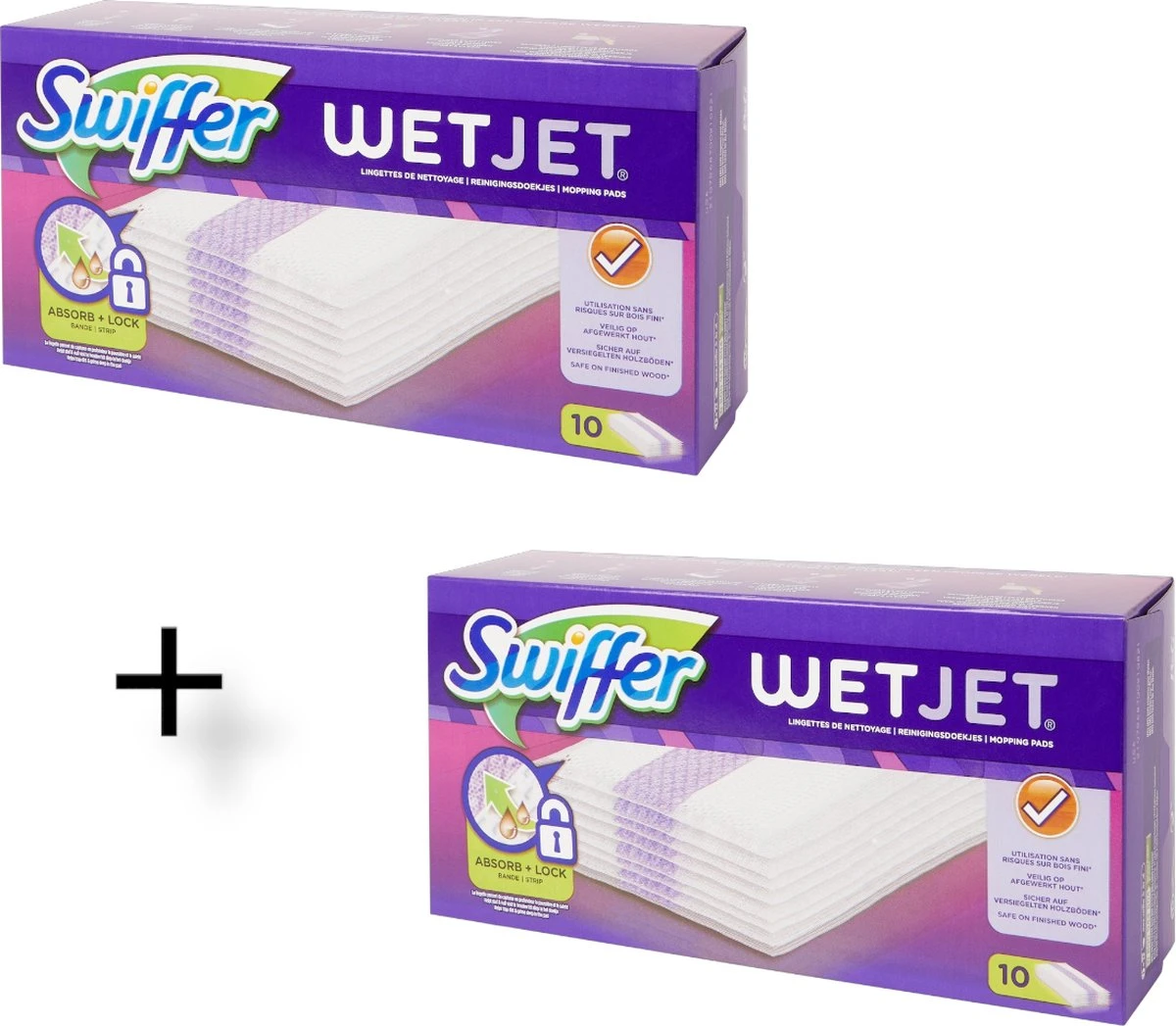 Swiffer WetJet Dweilsysteem Reinigingsdoekjes - Voordeelverpakking 2 X 10 Navullingen 4 Swiffer WetJet Dweilsysteem Reinigingsdoekjes - Voordeelverpakking 2 X 10 Navullingen - Afbeelding 4