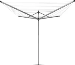 Brabantia Lift-O-Matic Droogmolen Met Grondanker En Beschermhoes - 60 M - Metallic Grey -Schoonmaakmiddelen 1200x1052 2