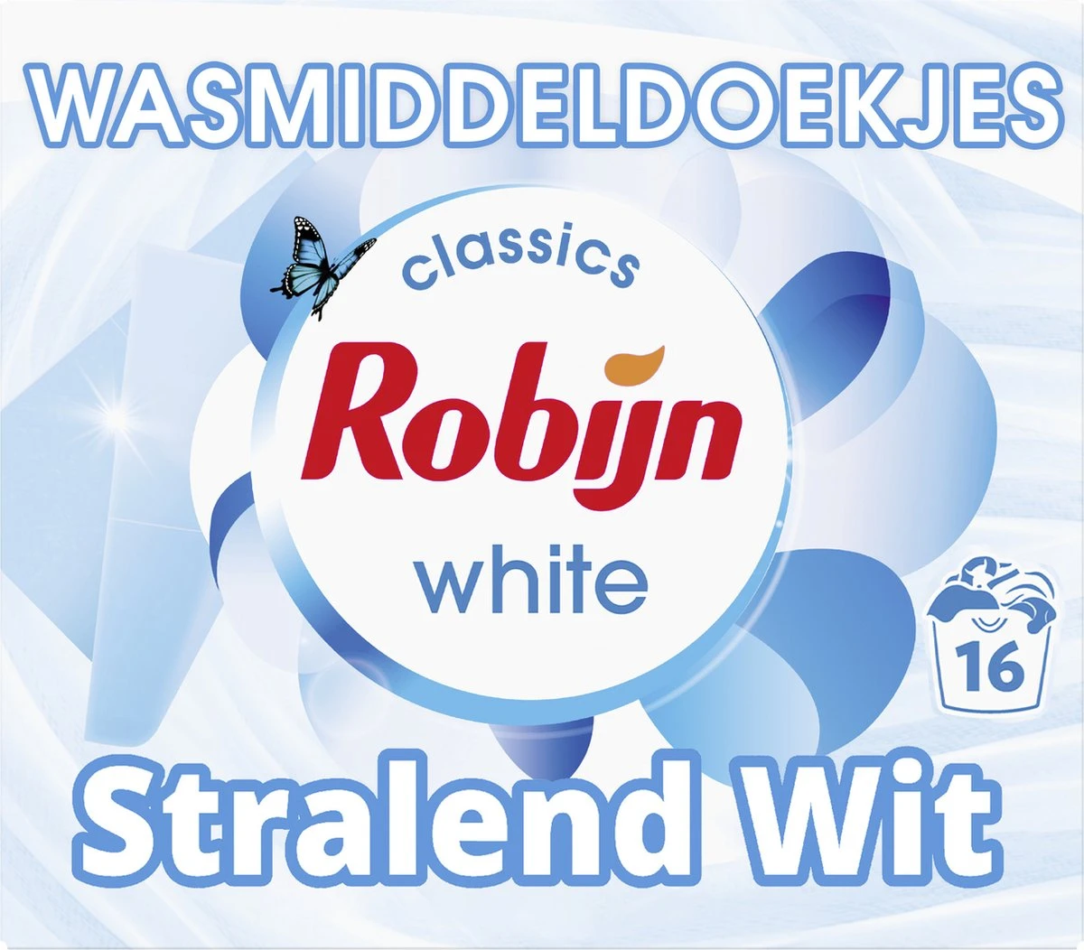 Robijn Classics Stralend Wit Wasmiddeldoekjes 16 Wasstrips 1 Robijn Classics Stralend Wit Wasmiddeldoekjes 16 Wasstrips