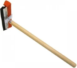 Merkloos Raamtrekker/raamwisser 20 Cm Met Lange Houten Steel 40 Cm - Auto/SUV/Busje Ramen Lappen/wissen - Huishoudelijke Artikelen