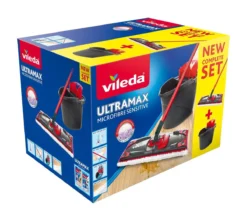 Vileda UltraMax Sensitive - Complete Set - Vlakke Microvezelmop + Emmer Met Pers - Voor Parket En Delicate Oppervlakken -Schoonmaakmiddelen 1200x1069 1
