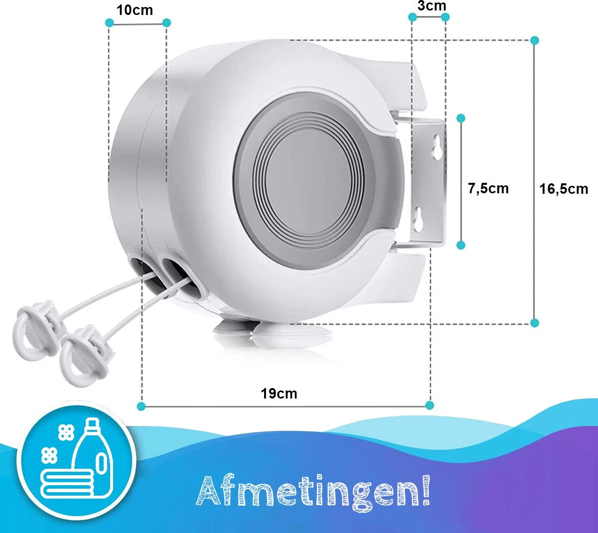 Summer Spark Sterke Waslijn Uittrekbaar 26 Meter | Waslijndraad | 2 Drooglijnen 13 Meter | Roldrooglijn | Drooglijn Oprolbaar | Automatische Waslijn | Wasrek | Droogrek 4 Summer Spark Sterke Waslijn Uittrekbaar 26 Meter | Waslijndraad | 2 Drooglijnen 13 Meter | Roldrooglijn | Drooglijn Oprolbaar | Automatische Waslijn | Wasrek | Droogrek - Afbeelding 4