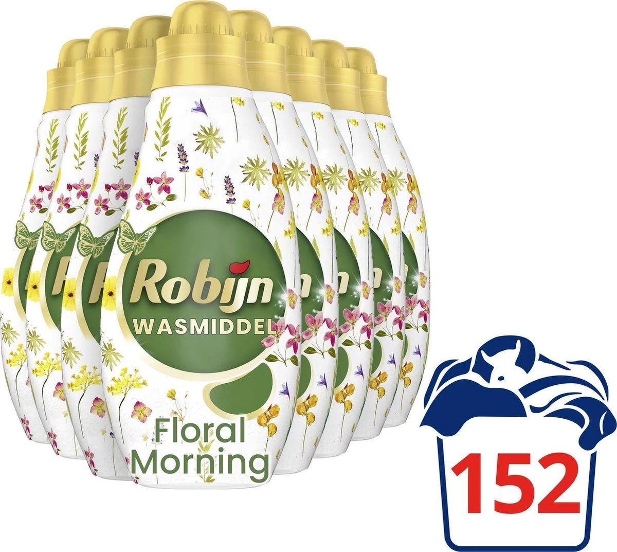 Robijn Klein & Krachtig Wit Floral Morning Vloeibaar Wasmiddel - 8 X 19 Wasbeurten - Voordeelverpakking 4 Robijn Klein & Krachtig Wit Floral Morning Vloeibaar Wasmiddel - 8 X 19 Wasbeurten - Voordeelverpakking - Afbeelding 4
