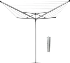 Brabantia Topspinner Droogmolen Met Grondanker - 40 M - Metallic Grey -Schoonmaakmiddelen 1200x1075 5