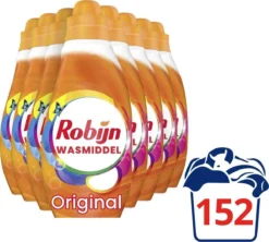 Robijn Klein & Krachtig Color Vloeibaar Wasmiddel - 8 X 19 Wasbeurten - Voordeelverpakking -Schoonmaakmiddelen 1200x1078