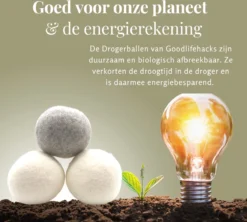 Goodlifehacks Originele XL 6 Stuks Drogerballen - Wasbollen - Wasverzachter - Zero Waste Dryerballs - Duurzaam - Herbruikbare Droogballen - Wit & Grijs - Energie Besparen -Schoonmaakmiddelen 1200x1080