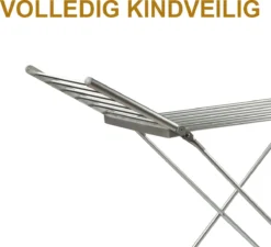 Alora Elektrisch Verwarmd Droogrek - Zilver - 20 Stangen - Wasrek - Inklapbaar - Energiezuinig - Verwarming - Verwarmbaar - Kindvriendelijk - Wasknijper Proof -Schoonmaakmiddelen 1200x1092 3