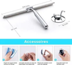 Merkloos Luxe Douchewisser 25 Cm - Aluminium - Inclusief Ophangsysteem - Trekker - Badkamer Accessoires - Raamwisser - Roestvrij Staal 8 Merkloos Luxe Douchewisser 25 Cm - Aluminium - Inclusief Ophangsysteem - Trekker - Badkamer Accessoires - Raamwisser - Roestvrij Staal -Schoonmaakmiddelen 1200x1093 3