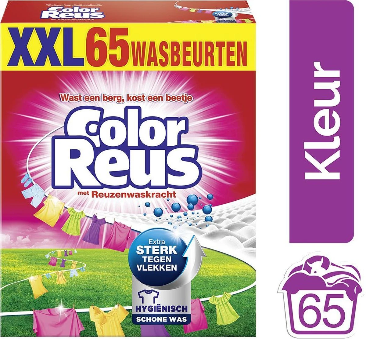 Color Reus Waspoeder Wasmiddel - Witte Reus - Voordeelverpakking - 65 Wasbeurten 2 Color Reus Waspoeder Wasmiddel - Witte Reus - Voordeelverpakking - 65 Wasbeurten - Afbeelding 2