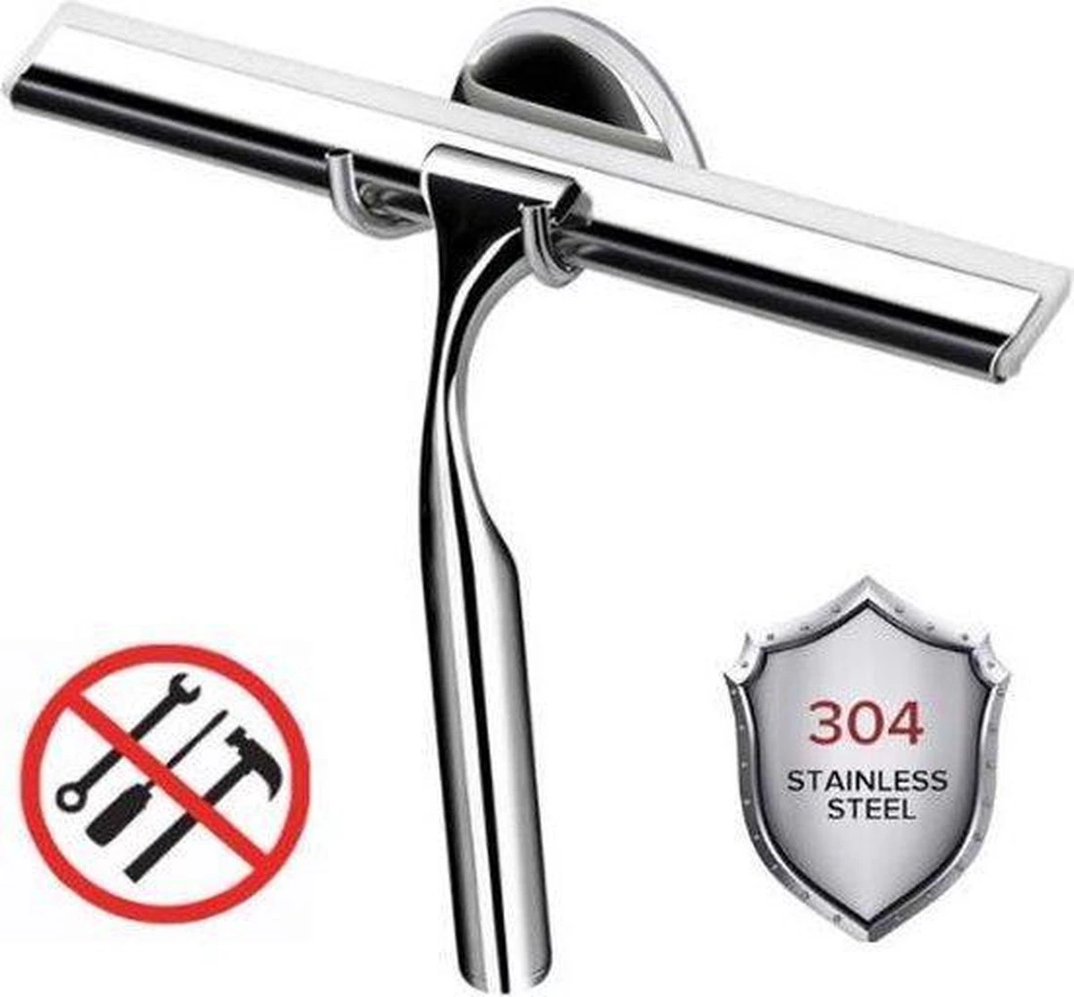 Merkloos Luxe Douchewisser 25 Cm - Aluminium - Inclusief Ophangsysteem - Trekker - Badkamer Accessoires - Raamwisser - Roestvrij Staal 6 Merkloos Luxe Douchewisser 25 Cm - Aluminium - Inclusief Ophangsysteem - Trekker - Badkamer Accessoires - Raamwisser - Roestvrij Staal - Afbeelding 6