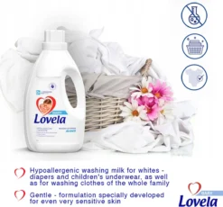 Lovela - Wasmiddel - Hypoallergene Melk - Voor Het Wassen Van Baby & Witte Kleding - 4,5l -Schoonmaakmiddelen 1200x1115