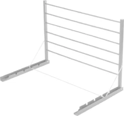 Merkloos Droogrek - Opklapbare Badkamerdroger Aan De Muur Gemonteerd - 80 Cm Wit -Schoonmaakmiddelen 1200x1117 5