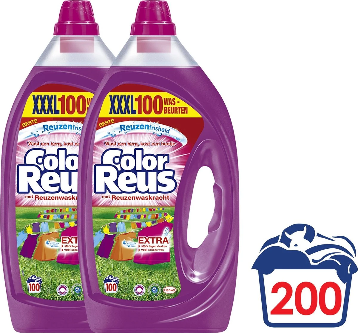 2x Witte Reus Vloeibaar Wasmiddel Color Reus 5 Liter 7 2x Witte Reus Vloeibaar Wasmiddel Color Reus 5 Liter - Afbeelding 7