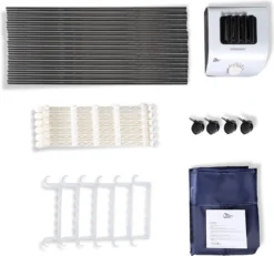 Uten - Draagbare Elektrische Wasdroger - Instorten Warme Luchtdroger - Dubbele Roestvrij Staal - 1000W - Grote Capaciteit 15 Kg - Met Timer 180 Min - 6 Versnellingen，stil - Multifunctioneel: Droger, Kast, Wasrek Blauw[Energieklasse A+++] -Schoonmaakmiddelen 1200x1124 6