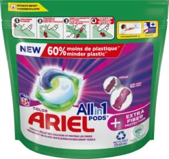 Ariel All In 1 Wasmiddel Pods + Extra Vezelbescherming - Voordeelverpakking 3 X 35 Wasbeurten -Schoonmaakmiddelen 1200x1126